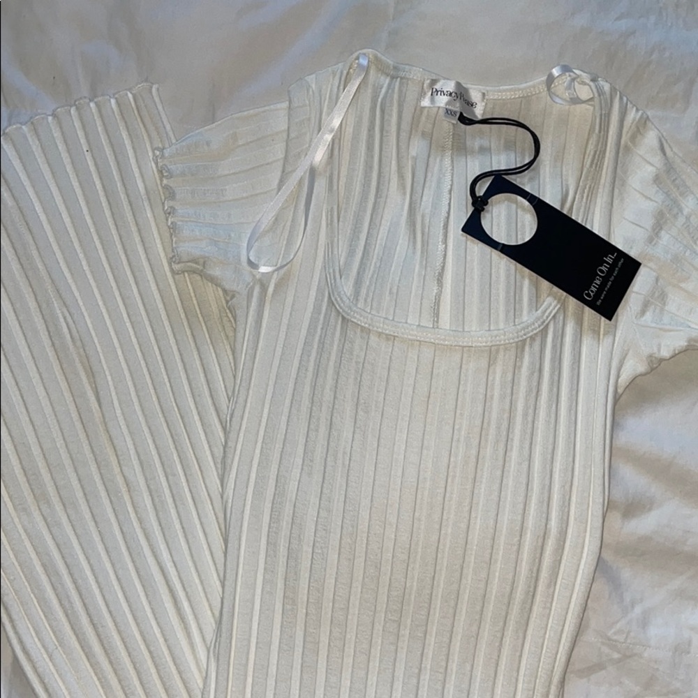 NEW Privacy Please white midi dress XXS - Picture 8 of 8